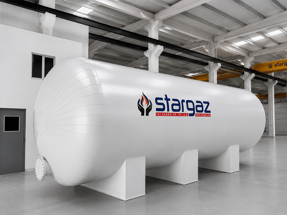 Brülörlü Direk Isıtmalı ve Kızgın Yağ Serpantinli Bitumen Servis Tankı